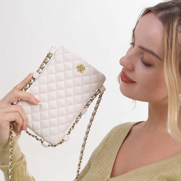 Quilted Small Crossbody Bags for Women Trendy Cell Phone Purse - Picture 2 of 7